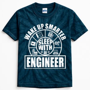 Funny Wake Up Smarter Sleep With A Engineer Kids Tie-Dye T-Shirt