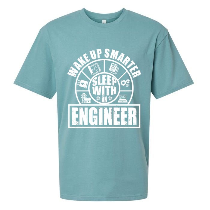 Funny Wake Up Smarter Sleep With A Engineer Sueded Cloud Jersey T-Shirt