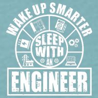 Funny Wake Up Smarter Sleep With A Engineer Sueded Cloud Jersey T-Shirt