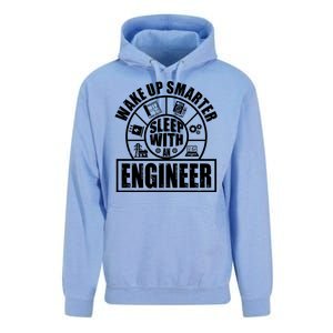 Funny Wake Up Smarter Sleep With A Engineer Unisex Surf Hoodie