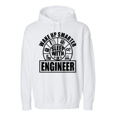 Funny Wake Up Smarter Sleep With A Engineer Garment-Dyed Fleece Hoodie