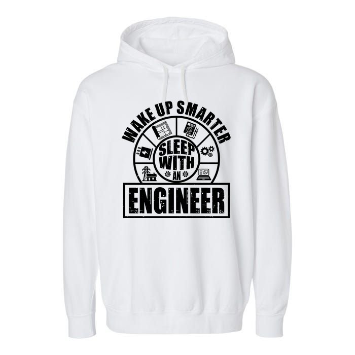 Funny Wake Up Smarter Sleep With A Engineer Garment-Dyed Fleece Hoodie