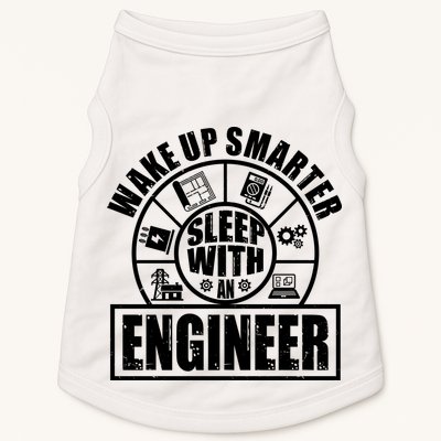 Funny Wake Up Smarter Sleep With A Engineer Doggie Tank