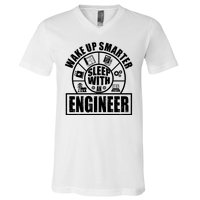 Funny Wake Up Smarter Sleep With A Engineer V-Neck T-Shirt