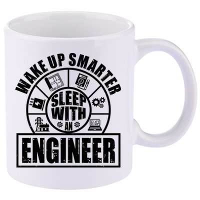 Funny Wake Up Smarter Sleep With A Engineer 11oz C Handle Ceramic Mug