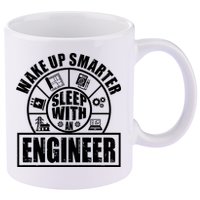 Funny Wake Up Smarter Sleep With A Engineer 11oz C Handle Ceramic Mug