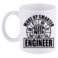 Funny Wake Up Smarter Sleep With A Engineer 11oz C Handle Ceramic Mug