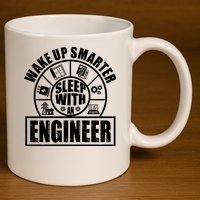 Funny Wake Up Smarter Sleep With A Engineer 11oz C Handle Ceramic Mug