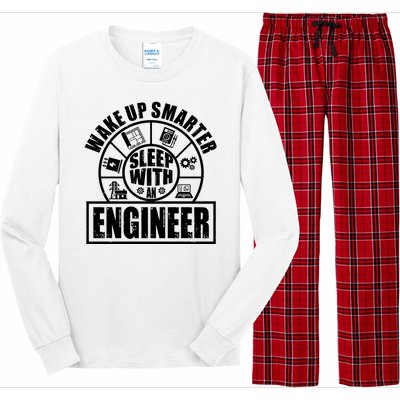 Funny Wake Up Smarter Sleep With A Engineer Long Sleeve Pajama Set