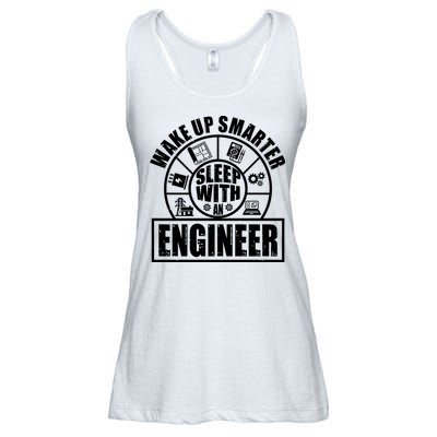 Funny Wake Up Smarter Sleep With A Engineer Ladies Essential Flowy Tank