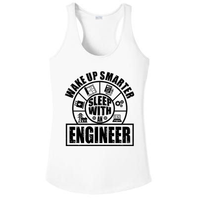 Funny Wake Up Smarter Sleep With A Engineer Ladies PosiCharge Competitor Racerback Tank