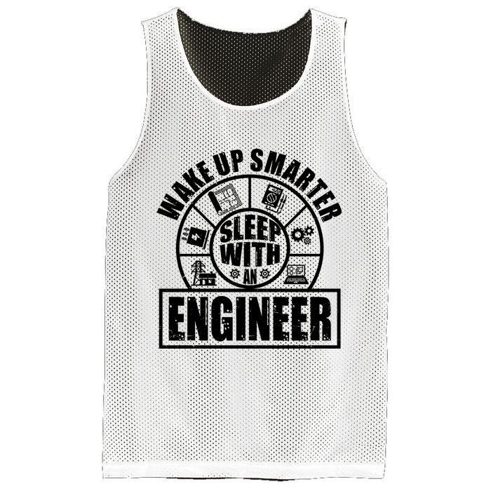 Funny Wake Up Smarter Sleep With A Engineer Mesh Reversible Basketball Jersey Tank