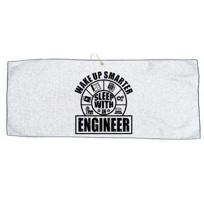 Funny Wake Up Smarter Sleep With A Engineer Large Microfiber Waffle Golf Towel