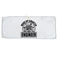 Funny Wake Up Smarter Sleep With A Engineer Large Microfiber Waffle Golf Towel