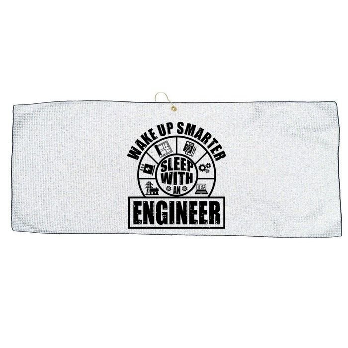 Funny Wake Up Smarter Sleep With A Engineer Large Microfiber Waffle Golf Towel