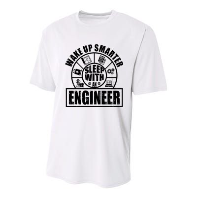 Funny Wake Up Smarter Sleep With A Engineer Youth Performance Sprint T-Shirt