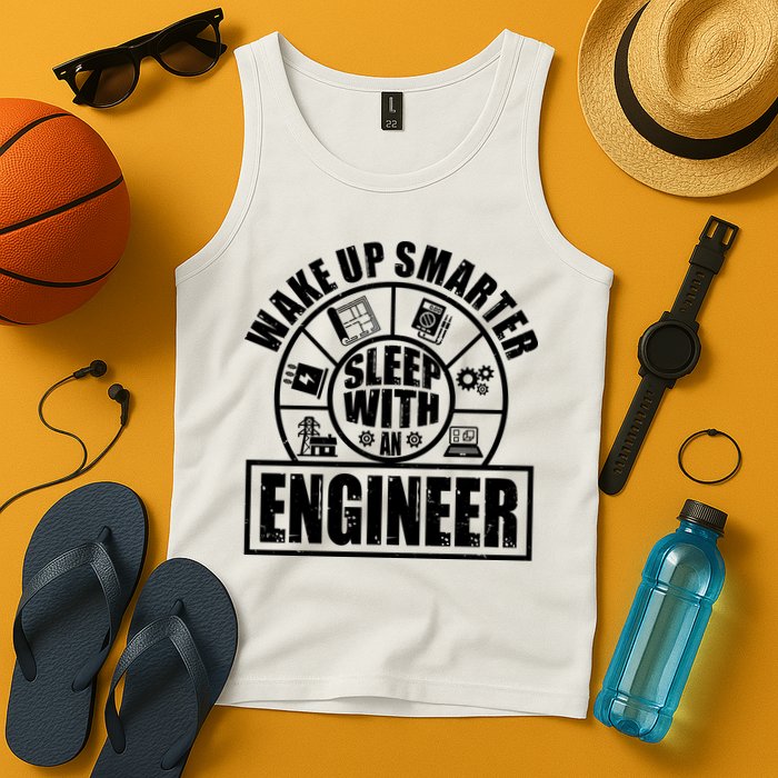 Funny Wake Up Smarter Sleep With A Engineer Tank Top