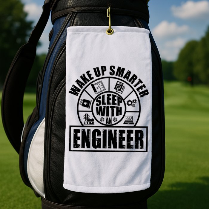 Funny Wake Up Smarter Sleep With A Engineer Golf Towel