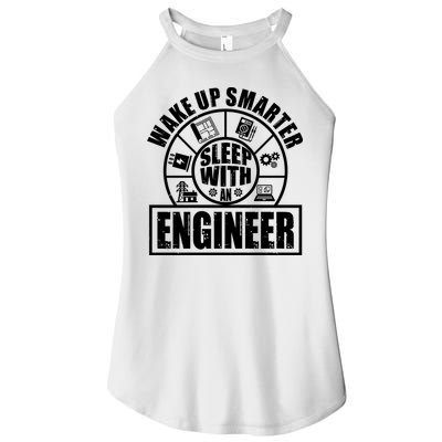 Funny Wake Up Smarter Sleep With A Engineer Women's Perfect Tri Rocker Tank