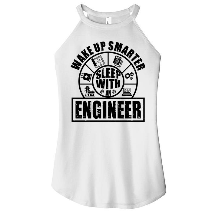 Funny Wake Up Smarter Sleep With A Engineer Women's Perfect Tri Rocker Tank