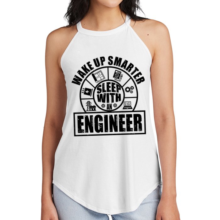 Funny Wake Up Smarter Sleep With A Engineer Women's Perfect Tri Rocker Tank