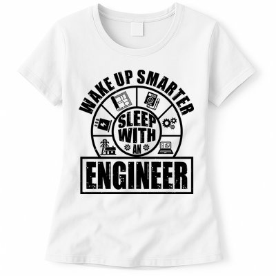 Funny Wake Up Smarter Sleep With A Engineer Womens T-Shirt