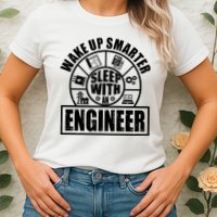 Funny Wake Up Smarter Sleep With A Engineer Womens T-Shirt