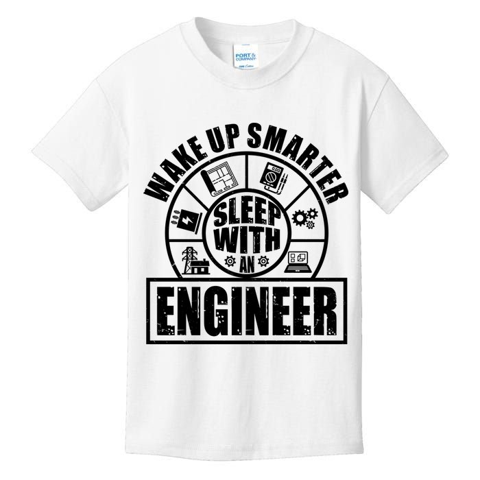 Funny Wake Up Smarter Sleep With A Engineer Kids T-Shirt