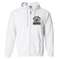 Funny Wake Up Smarter Sleep With A Engineer Full Zip Hoodie