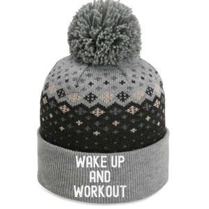 Funny Wake Up And Workout Gift The Baniff Cuffed Pom Beanie