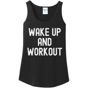 Funny Wake Up And Workout Gift Ladies Essential Tank