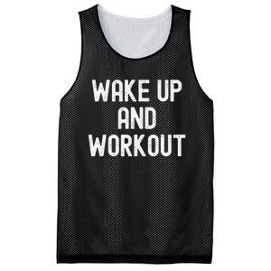 Funny Wake Up And Workout Gift Mesh Reversible Basketball Jersey Tank