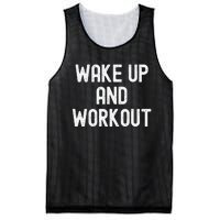 Funny Wake Up And Workout Gift Mesh Reversible Basketball Jersey Tank