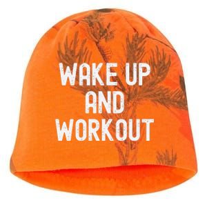 Funny Wake Up And Workout Gift Kati - Camo Knit Beanie