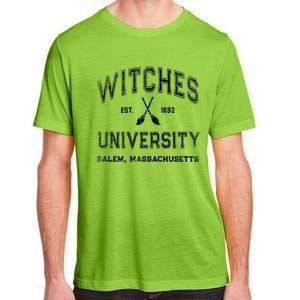 Funny Witches University Salem Massachusetts Witch College Adult ChromaSoft Performance T-Shirt