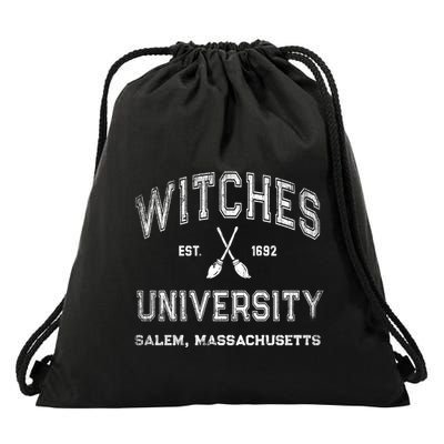 Funny Witches University Salem Massachusetts Witch College Drawstring Bag
