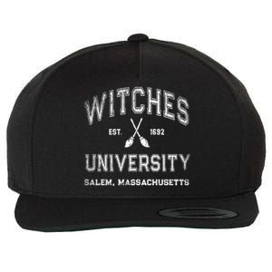 Funny Witches University Salem Massachusetts Witch College Wool Snapback Cap