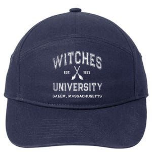 Funny Witches University Salem Massachusetts Witch College 7-Panel Snapback Hat