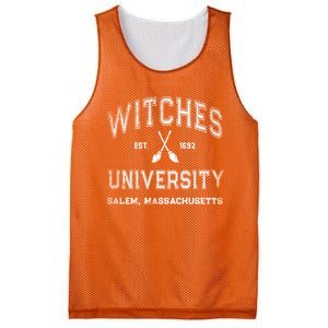 Funny Witches University Salem Massachusetts Witch College Mesh Reversible Basketball Jersey Tank