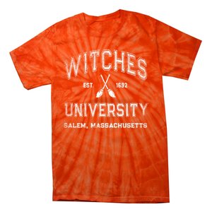 Funny Witches University Salem Massachusetts Witch College Tie-Dye T-Shirt