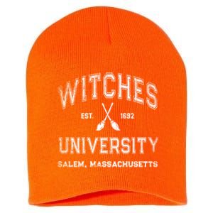 Funny Witches University Salem Massachusetts Witch College Short Acrylic Beanie