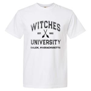 Funny Witches University Salem Massachusetts Witch College Garment-Dyed Heavyweight T-Shirt