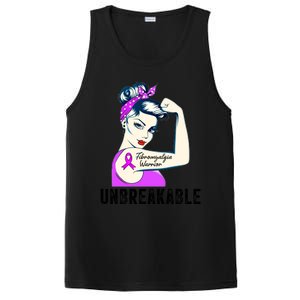 Fibromyalgia Warrior Unbreakable Gift Perfect Strong Gift PosiCharge Competitor Tank