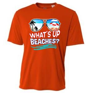 Funny Whats Up Beaches Family Vacation Matching Gift Cooling Performance Crew T-Shirt