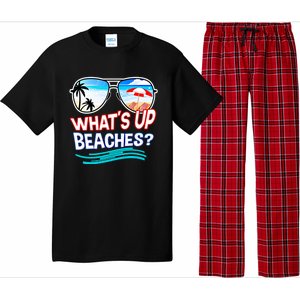 Funny Whats Up Beaches Family Vacation Matching Gift Pajama Set