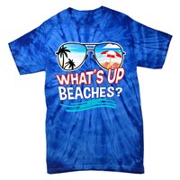 Funny Whats Up Beaches Family Vacation Matching Gift Tie-Dye T-Shirt