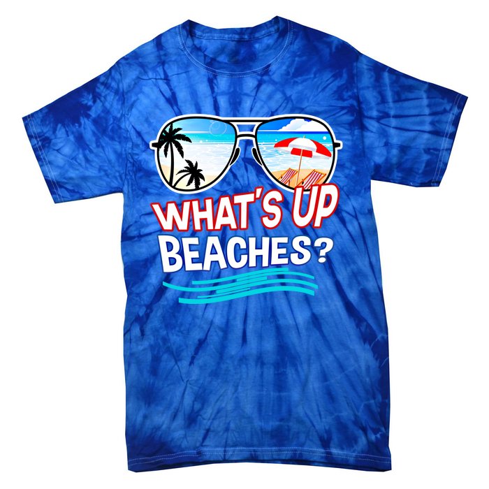 Funny Whats Up Beaches Family Vacation Matching Gift Tie-Dye T-Shirt