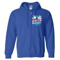 Funny Whats Up Beaches Family Vacation Matching Gift Full Zip Hoodie