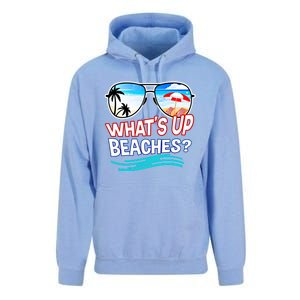 Funny Whats Up Beaches Family Vacation Matching Gift Unisex Surf Hoodie