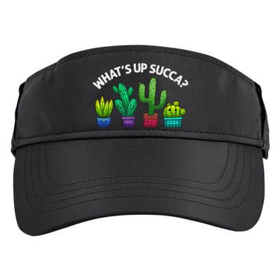 Funny WhatS Up Succa Succulent Cactus Plant Lover Adult Drive Performance Visor